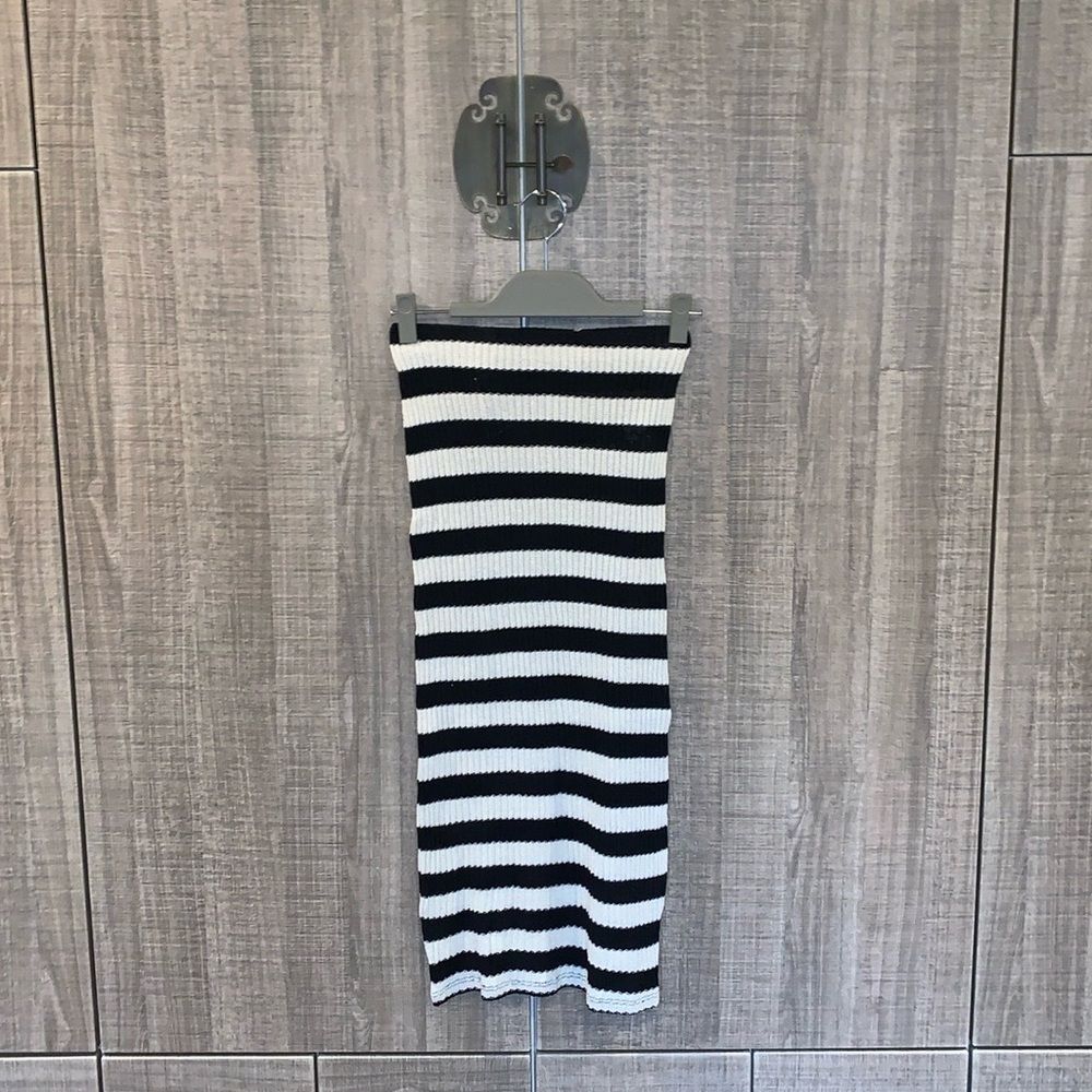 Zara Striped Knit Midi Dress